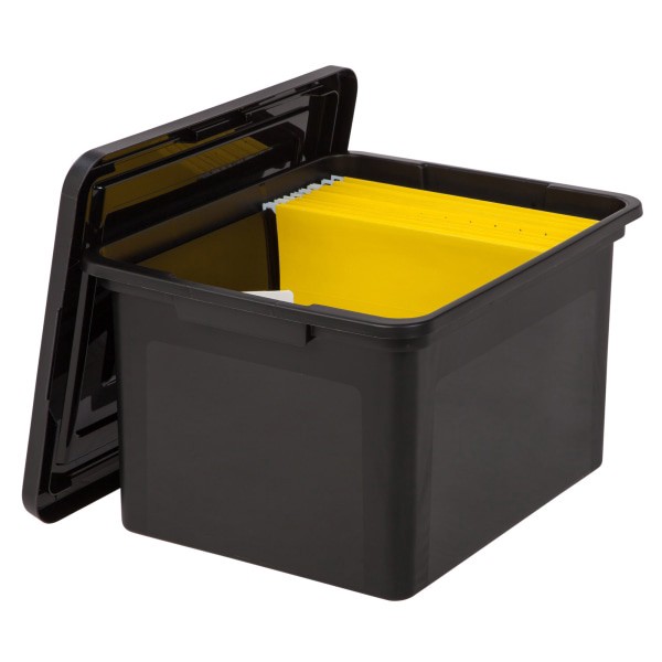 slide 2 of 4, Office Depot Brand Letter And Legal File Tote, 30% Recycled, Black, 18 in x 14 1/4 in x 10 7/8 in