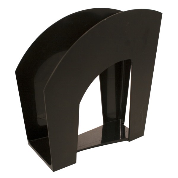 slide 2 of 2, Office Depot Brand Arched Plastic Magazine File - Black, 8 1/2 in x 11 in