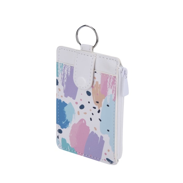 slide 2 of 2, Office Depot Brand Fashion Badge Holder With Clip Reel, 3-1/2'' X 2-1/2'', Splatter, 1 ct