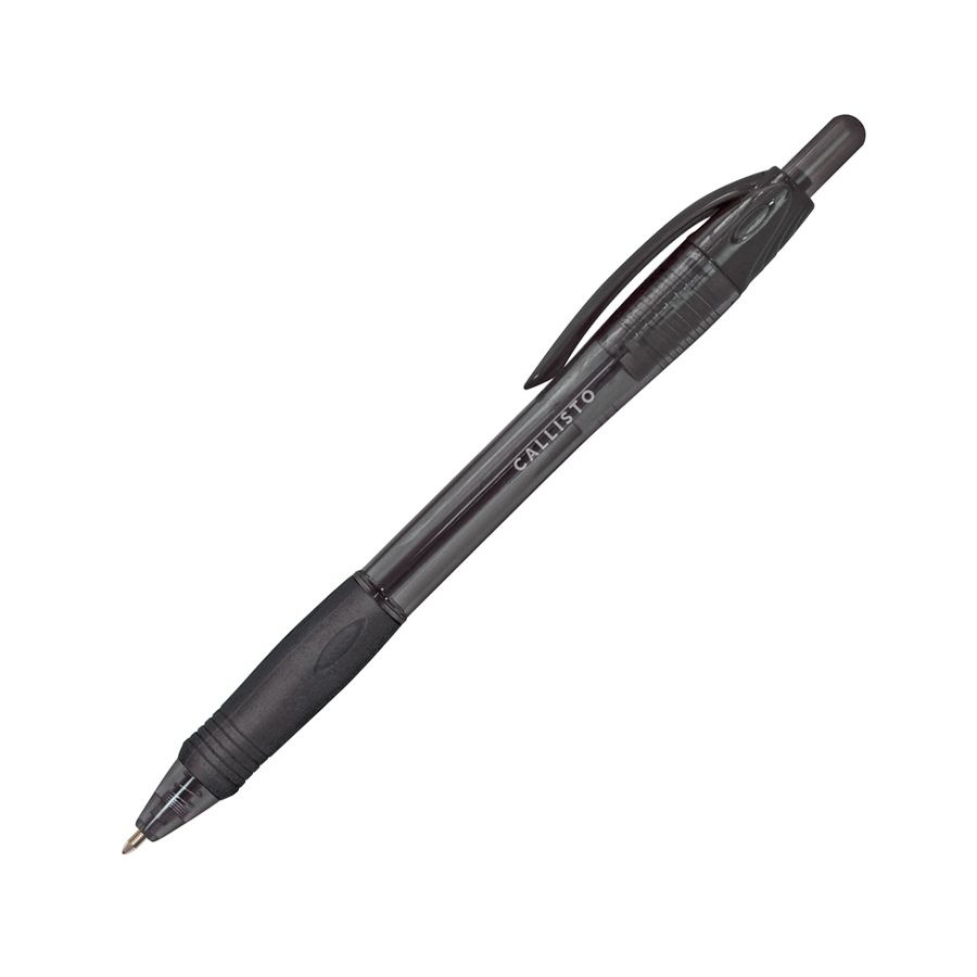 slide 2 of 2, Office Depot Retractable Ballpoint Pens, Medium Point, 1.0 mm, Black Barrel, Black Ink, 4 ct