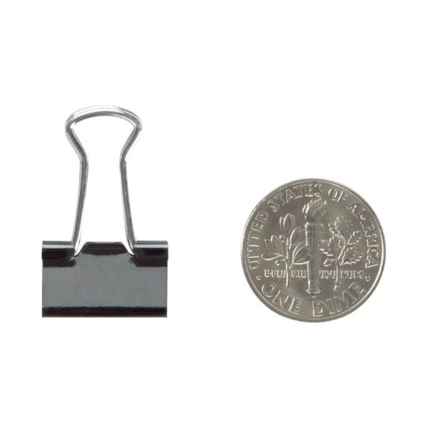 slide 2 of 3, Office Depot Brand Binder Clips, Mini, 9/16'' Wide, 1/4'' Capacity, Black, Pack Of 60, 60 ct