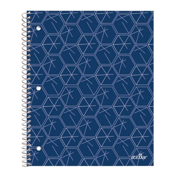 slide 2 of 2, Office Depot Brand Stellar Poly Notebook, 8'' X 10-1/2'', 1 Subject, Wide Ruled, 160 Pages (80 Sheets), Hexagon, 80 ct