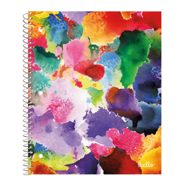 slide 2 of 2, Office Depot Brand Stellar Poly Notebook, 8-1/2'' X 11'', 1 Subject, College Ruled, 160 Pages (80 Sheets), Sponge Paint, 80 ct
