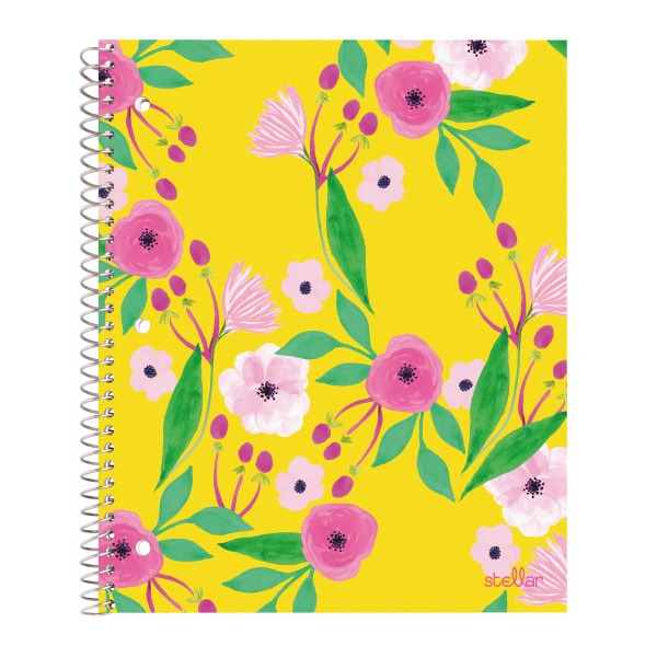 slide 2 of 2, Office Depot Brand Stellar Poly Notebook, 8-1/2'' X 11'', 1 Subject, College Ruled, 160 Pages (80 Sheets), Floral, 80 ct