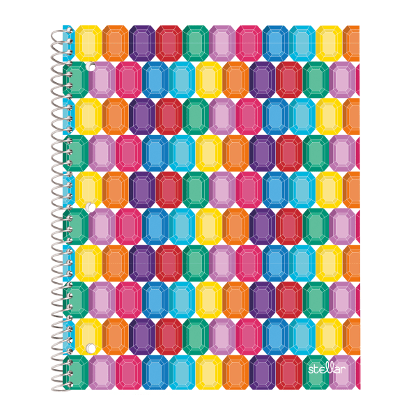 slide 2 of 2, Office Depot Brand Stellar Poly Notebook, 8" X 10-1/2", 1 Subject, Wide Ruled, 160 Pages (80 Sheets), Gems, 80 ct