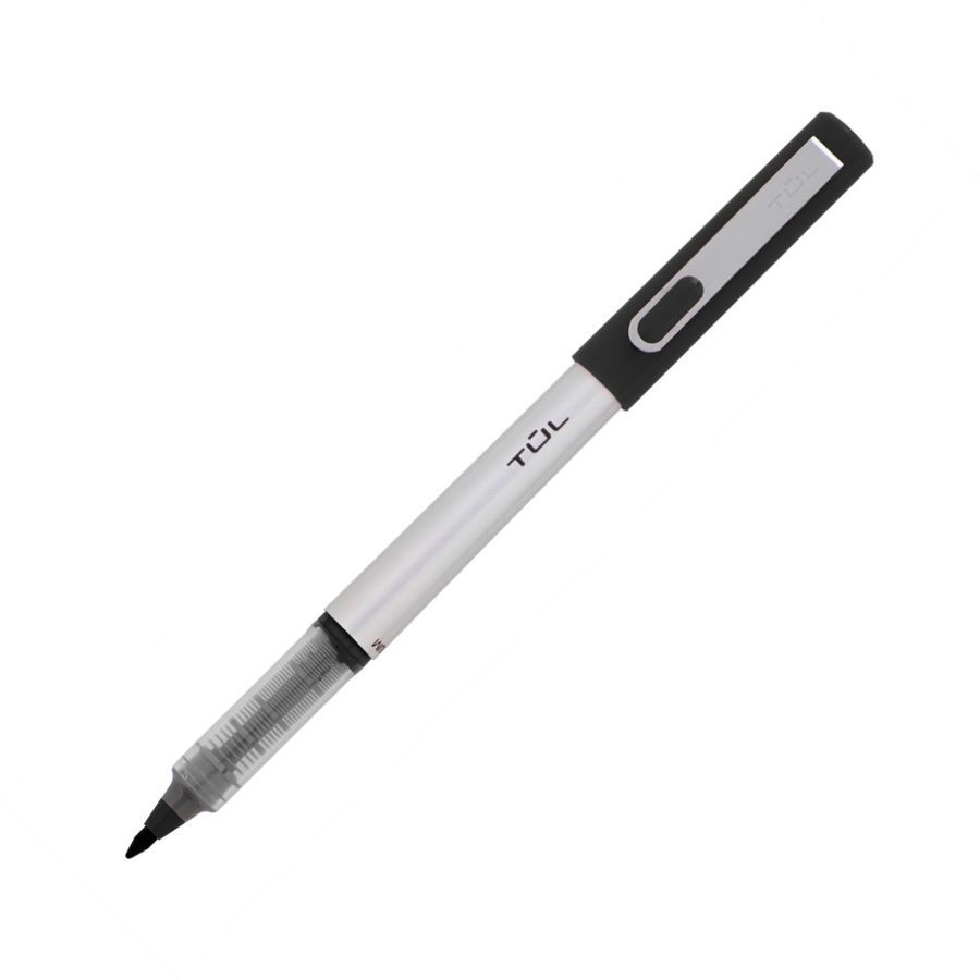 slide 9 of 9, TUL Fine Liner Felt-Tip Pens, Fine Point, 1.0 Mm, Silver Barrels, Assorted Inks, Pack Of 8 Pens, 8 ct