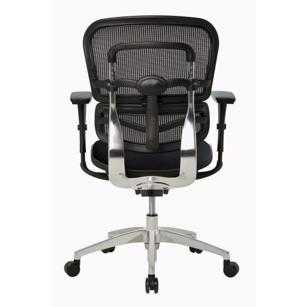 slide 5 of 9, WORKPRO 12000 Series Ergonomic Mesh/Fabric Mid-Back Chair, Black/Black, 1 ct