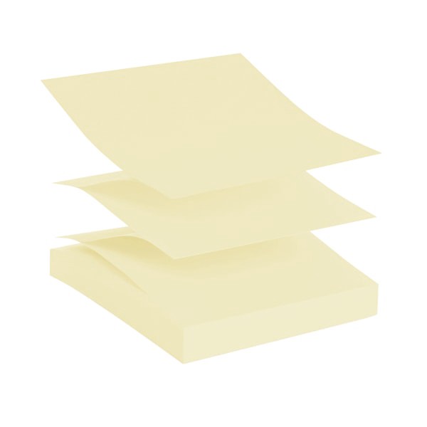 slide 3 of 3, Office Depot Brand Pop Up Sticky Notes Yellow, 12 pk; 100 ct; 3 in x 3 in