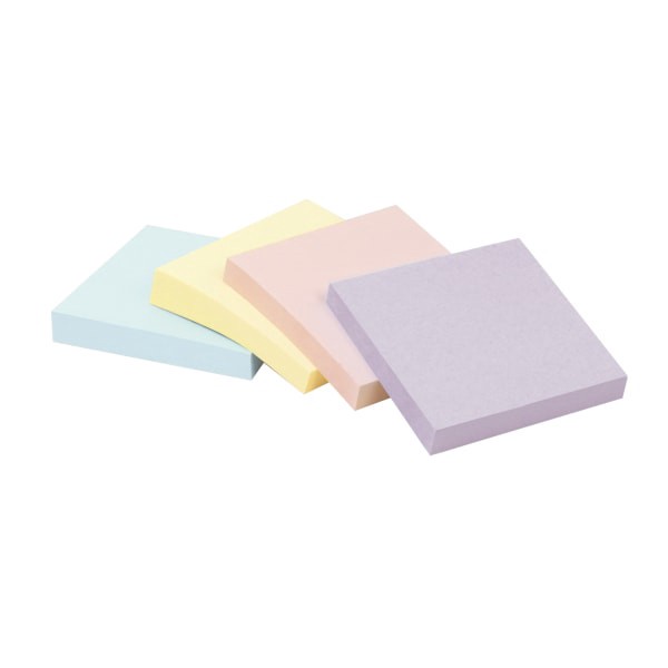 slide 3 of 4, Office Depot Brand Pop Up Sticky Notes, 3'' X 3'', Assorted Pastel Colors, 100 Sheets Per Pad, Pack Of 12, 12 ct