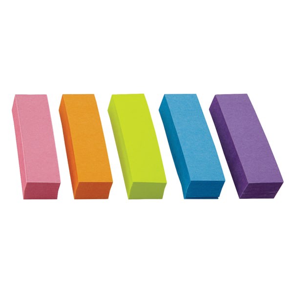 slide 2 of 3, Office Depot Brand Page Markers - Assorted Bold Colors, 500 ct; 1/2 in x 1 3/4 in