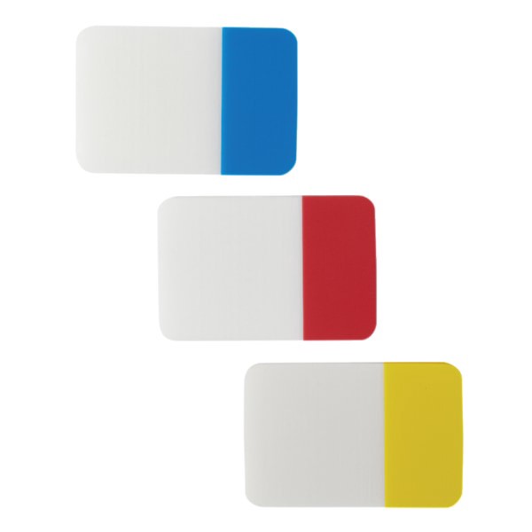slide 2 of 3, Office Depot Brand Filing Tabs - Assorted Color, 3 ct; 1 in x 1 1/2 in