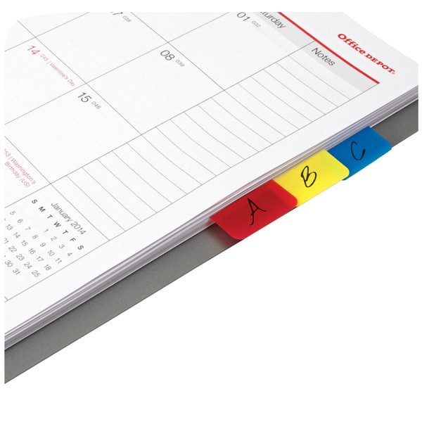 slide 3 of 3, Office Depot Brand Filing Tabs - Assorted Color, 3 ct; 1 in x 1 1/2 in