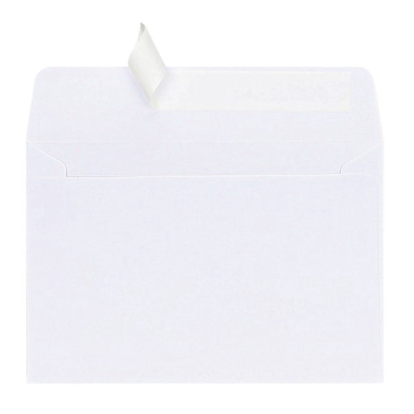 slide 5 of 5, Office Depot Brand Clean Seal Greeting Card Envelopes, A4, 4-1/4&Rdquo; X 6-1/4&Rdquo;, White, Box Of 25 Envelopes, 25 ct