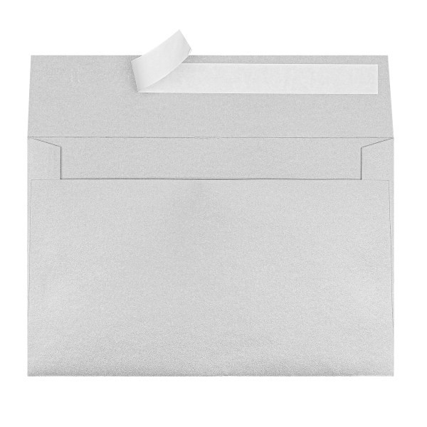 slide 5 of 5, Office Depot Brand Clean Seal Greeting Card Envelopes, A9, 5-3/4'' X 8-3/4'', Silver Pearl, Box Of 25 Envelopes, 25 ct