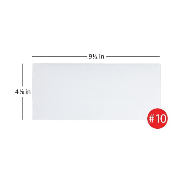 slide 3 of 4, Office Depot Brand Security Envelopes, #10, White, 50 ct; 4 1/8 in x 9 1/2 in