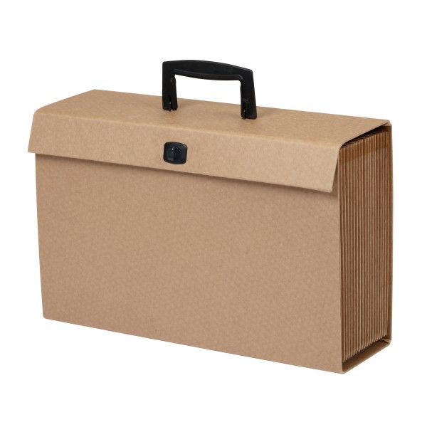 slide 2 of 4, Office Depot Brand 19-Pocket File, 3'' Expansion, Legal Size, Kraft, 3 in