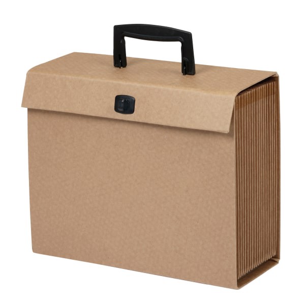 slide 4 of 4, Office Depot Brand 19-Pocket File, 3'' Expansion, Letter Size, Kraft, 3 in