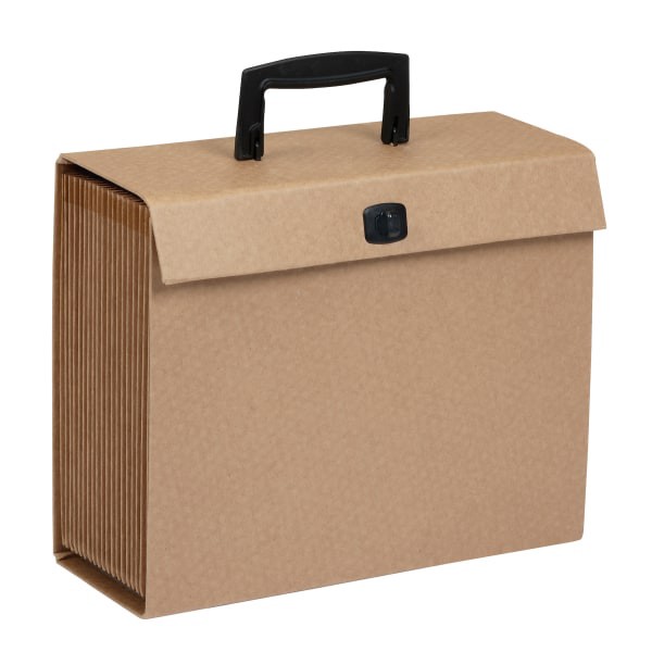 slide 2 of 4, Office Depot Brand 19-Pocket File, 3'' Expansion, Letter Size, Kraft, 3 in