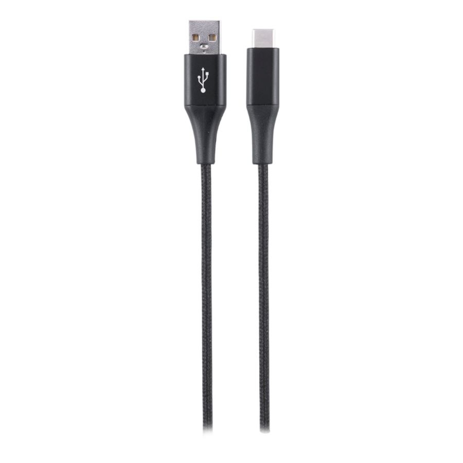 slide 2 of 3, Ativa Braided Usb Type-C Charge And Sync Cable, 6', Black, 47235, 1 ct