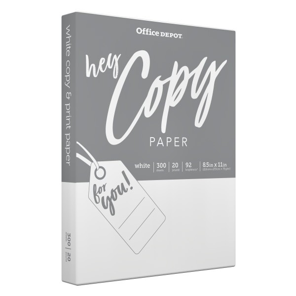 slide 2 of 3, Office Depot School Copy And Print Paper, Letter Size, 104 (Euro)/92 (Us) (U.S.) Brightness, 300 ct; 8 1/2 in x 11 in; 20 lb