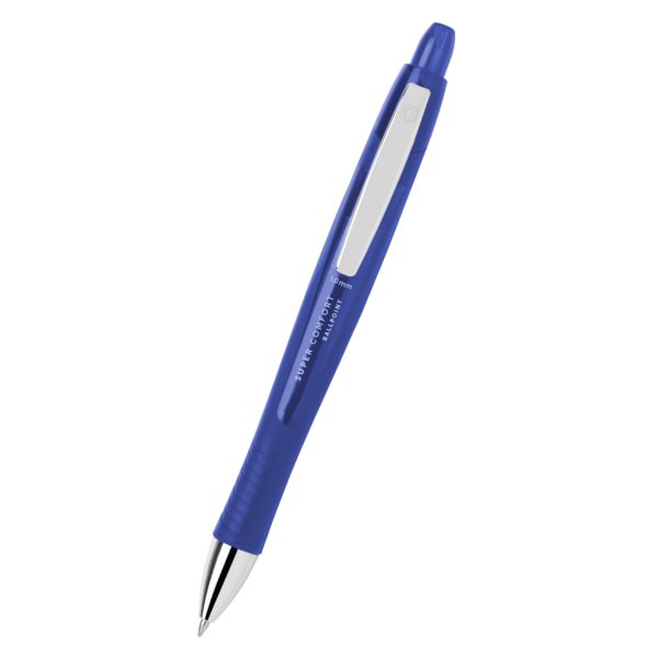 slide 2 of 2, Office Depot Retractable Ballpoint Pens with Grip, Medium Point, 1.0 mm, Blue Barrel, Blue Ink, 6 ct