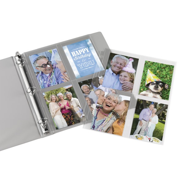 slide 2 of 2, Office Depot Brand Photo Binder Pages, 3-1/2'' X 5'', Clear, Pack Of 10, 10 ct