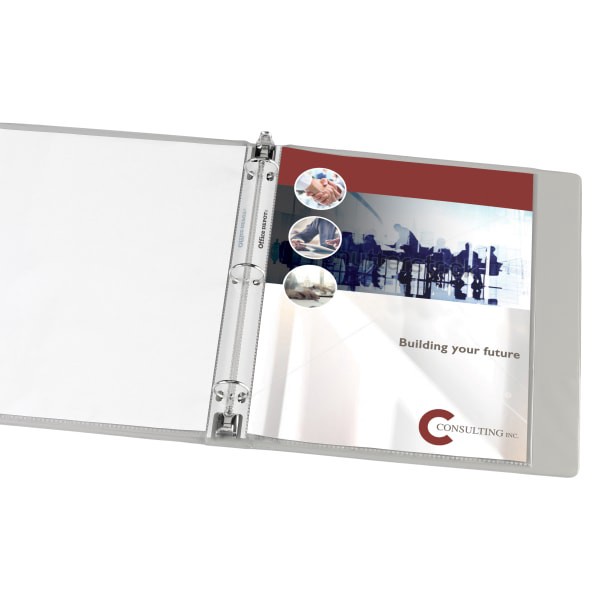 slide 2 of 3, Office Depot Brand Standard Weight Sheet Protectors, Clear, 50 ct; 8 1/2 in x 11 in