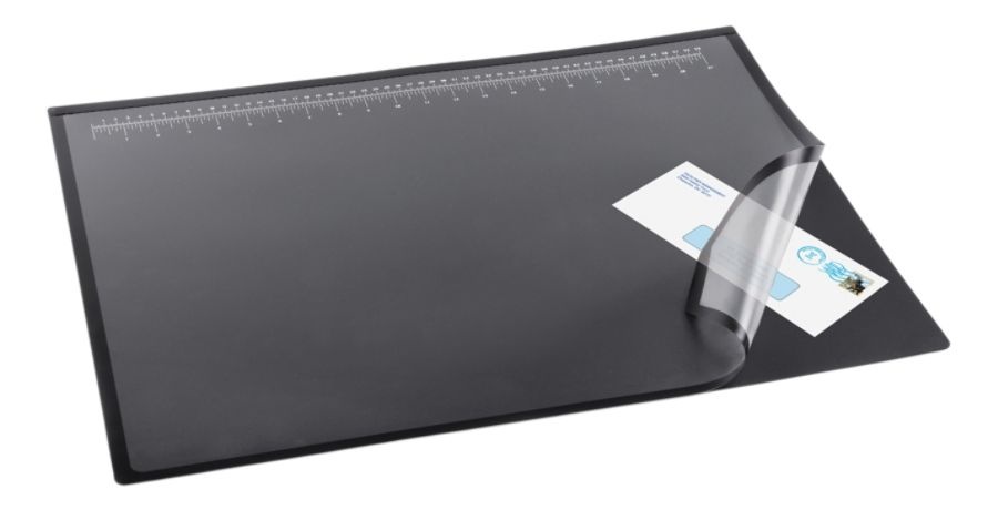 slide 2 of 2, Realspace Tab Lift-Top Desk Pad, Black/Clear, 1 ct