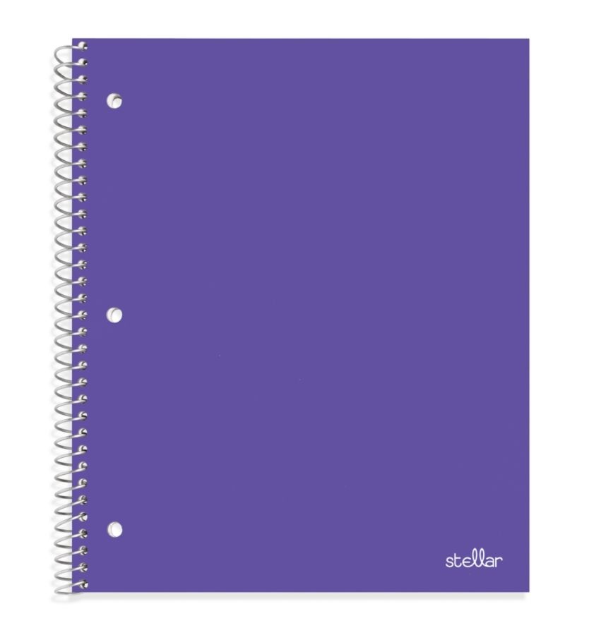 slide 8 of 10, Office Depot Brand Stellar Poly Notebook, 8 1/2'' X 11'', 1 Subject, Quadrille Ruled, Assorted Colors (No Color Choice), 100 Sheets, 100 ct