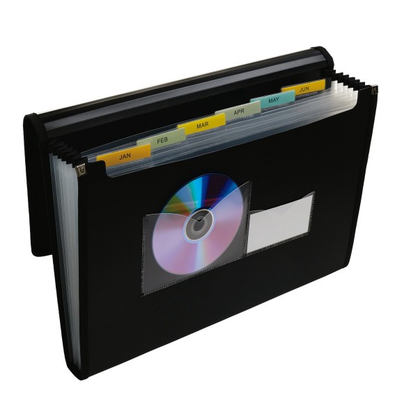 slide 2 of 2, Office Depot Brand 13-Pocket Expanding File, 3-1/2'' Expansion, Legal Size, Red, 1 ct