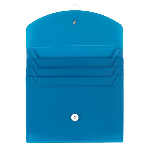 slide 2 of 2, Office Depot 4-Pocket Poly Cascade File, Letter Size, 8-1/2'' X 11-3/4'', Turquoise, 1 ct