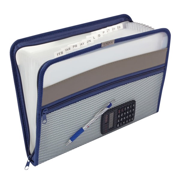 slide 4 of 4, Office Depot Brand 13-Pocket Expanding File, 15'' Expansion, Letter Size, Blue, 1 ct