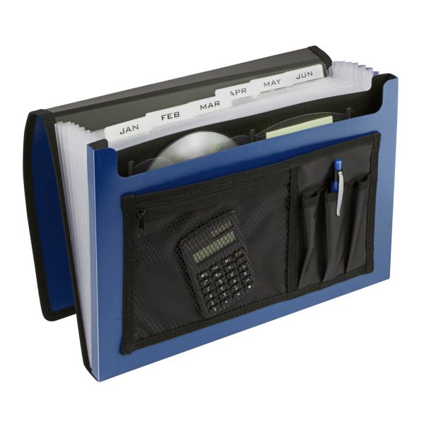 slide 3 of 3, Office Depot Brand 7-Pocket Poly Expanding File, 6'' Expansion, Letter Size, Dark Blue, 1 ct