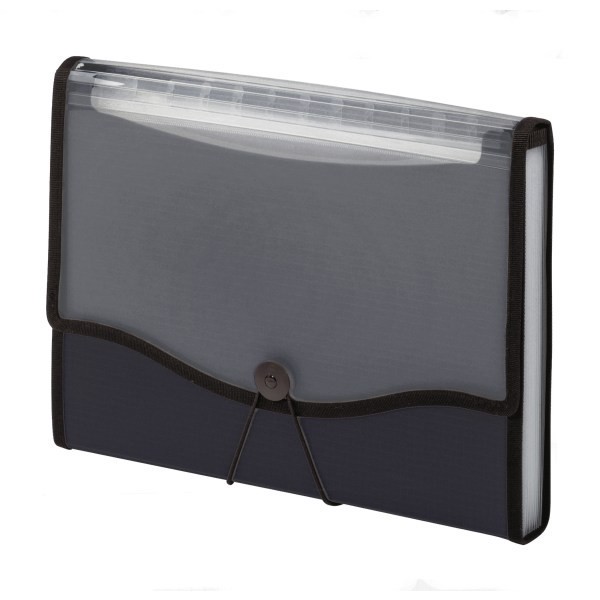 slide 2 of 2, Office Depot Brand Clearview Expanding File, 2-1/2'' Expansion, Letter Size, Black, 1 ct