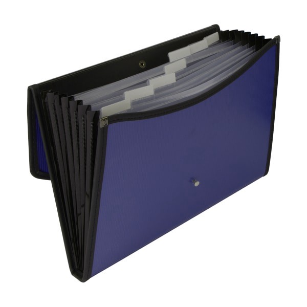 slide 2 of 2, Office Depot Brand 7-Pocket Expanding File, 7'' Expansion, Letter Size, Blue, 1 ct