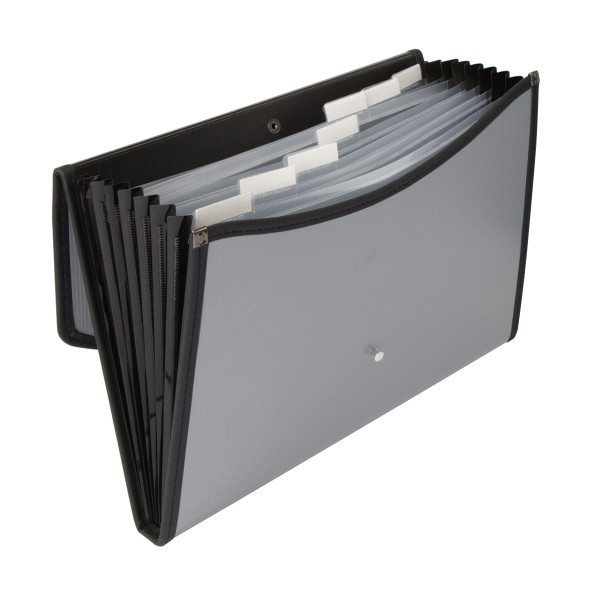 slide 2 of 2, Office Depot Brand 7-Pocket Expanding File, 7'' Expansion, Letter Size, Silver, 1 ct