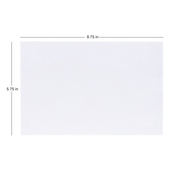slide 2 of 4, Office Depot Brand Greeting Card Envelopes, A9, White, 100 ct; 5 3/4 in x 8 3/4 in