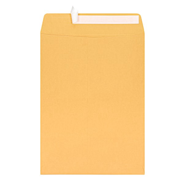 slide 3 of 4, Office Depot Brand Clean Seal Catalog Envelopes, Kraft Brown, 100 ct; 10 in x 13 in