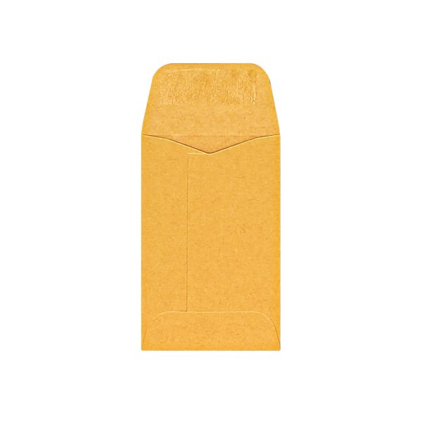 slide 4 of 4, Office Depot Brand Coin Envelopes, #1 Brown Kraft, 500 ct; 2 1/4 in x 3 1/2 in