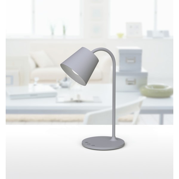 slide 3 of 3, Realspace Kessly Led Desk Lamp With Usb Port, 15-3/4''H, Gray, 1 ct