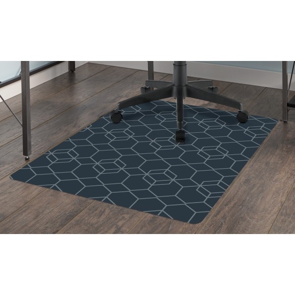 slide 3 of 3, Realspace Fashion Chair Mat, 35'' X 40'', Hexagon, 1 ct