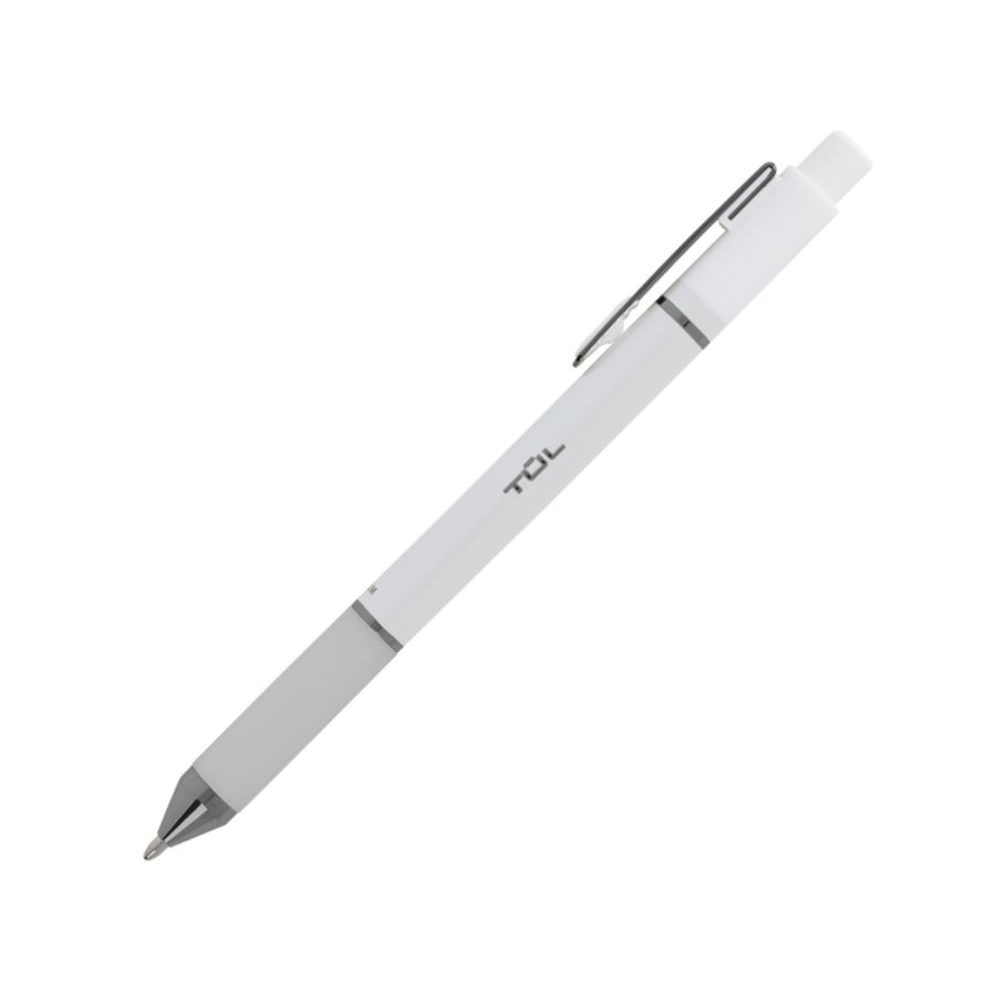 slide 5 of 10, TUL Pearl Ballpoint Pens, Bullet Point, 1.0 Mm, White Barrel, Blue Ink, Pack Of 4 Pens, 4 ct