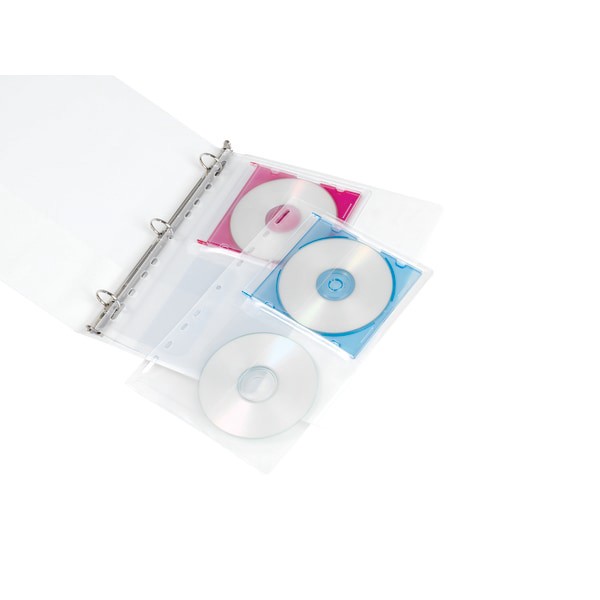 slide 2 of 2, Office Depot Brand Cd/Dvd Binder Pages, 6'' X 10 1/2'', Clear, Pack Of 10, 10 ct