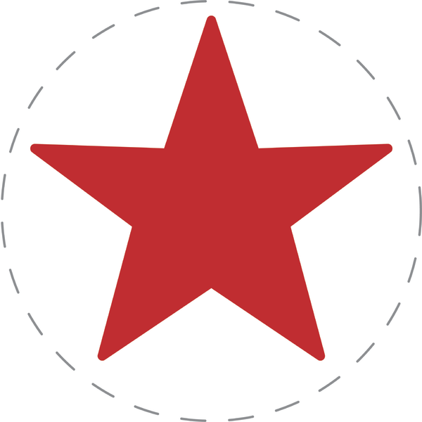 slide 2 of 2, Office Depot Brand Pre-Inked Message Stamp, Star, Red, 1 ct