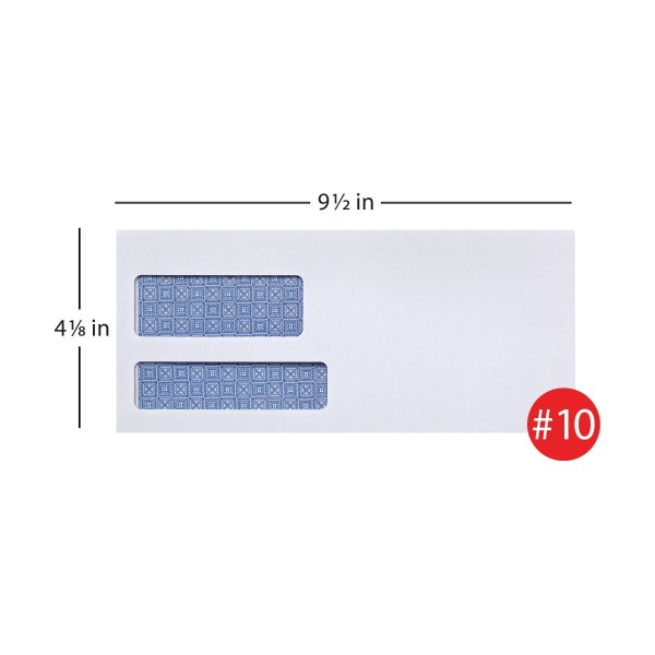 slide 4 of 4, Office Depot Brand 100% Recycled Lift & Press Premium Double-Window Envelopes, #10 White, 500 ct; 4 1/8 in x 9 1/2 in