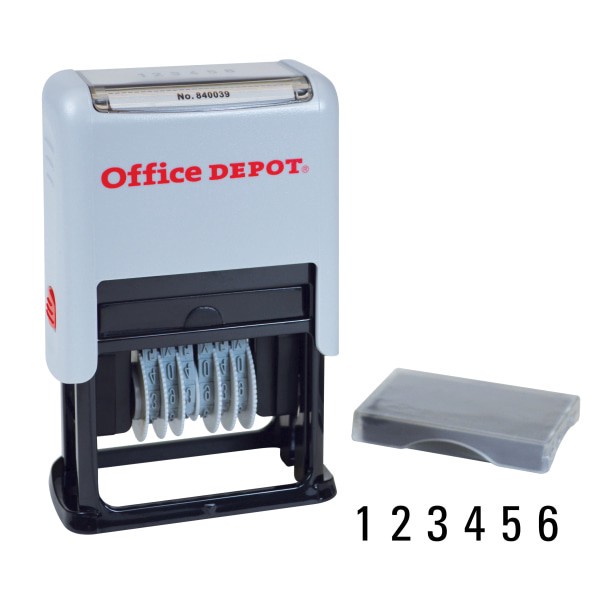 slide 2 of 2, Office Depot Brand Self-Inking Numberer, Black, 1 ct