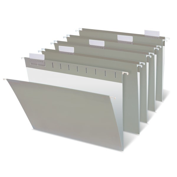 slide 2 of 3, Office Depot Brand 2-Tone Hanging File Folders, Letter Size, Gray, Folders, 25 ct