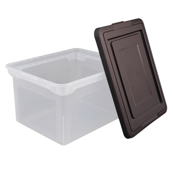 slide 4 of 4, Office Depot Brand Letter And Legal File Tote, Clear/Black, 18 in x 14 1/4 in x 10 7/8 in