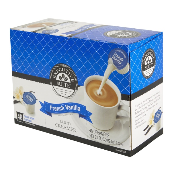 slide 9 of 10, Executive Suite Liquid Coffee Creamer, French Vanilla Flavor, 0.38 Oz Single Serve X 48, 1 ct