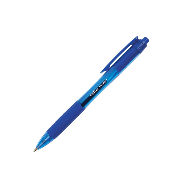slide 3 of 5, Office Depot Retractable Ballpoint Pens with Grips, Medium Point, 1.0 mm, Black/Blue/Red Barrels, Black/Blue/Red Inks, 50 ct